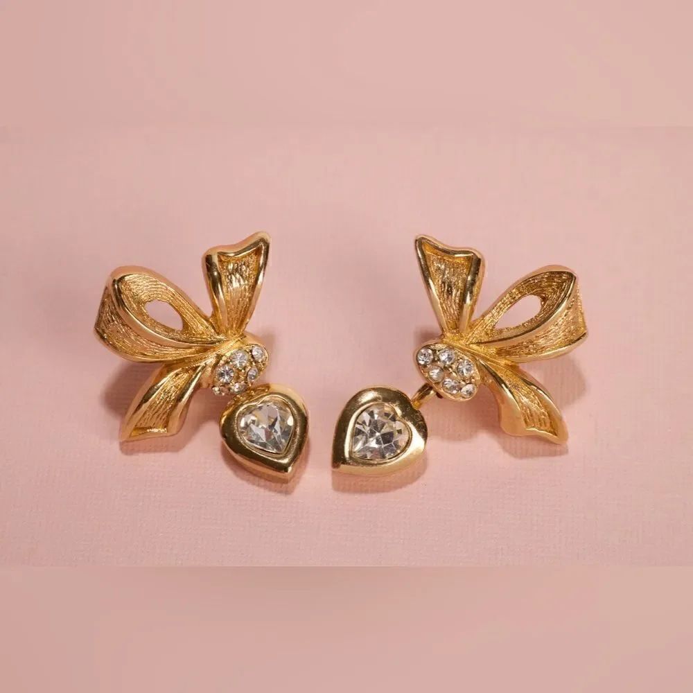heart drop earrings #868